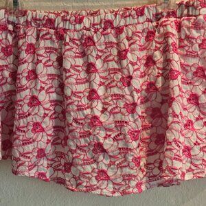 Anthropologie Y2K Embroider pink Micro Mini Skirt Summer Bloomers M